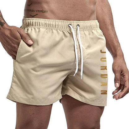 Herrshorts med snabbtorkande badkläder, unisex sport- och surfbrädeshorts, fodrade strandshorts, herr, full standard