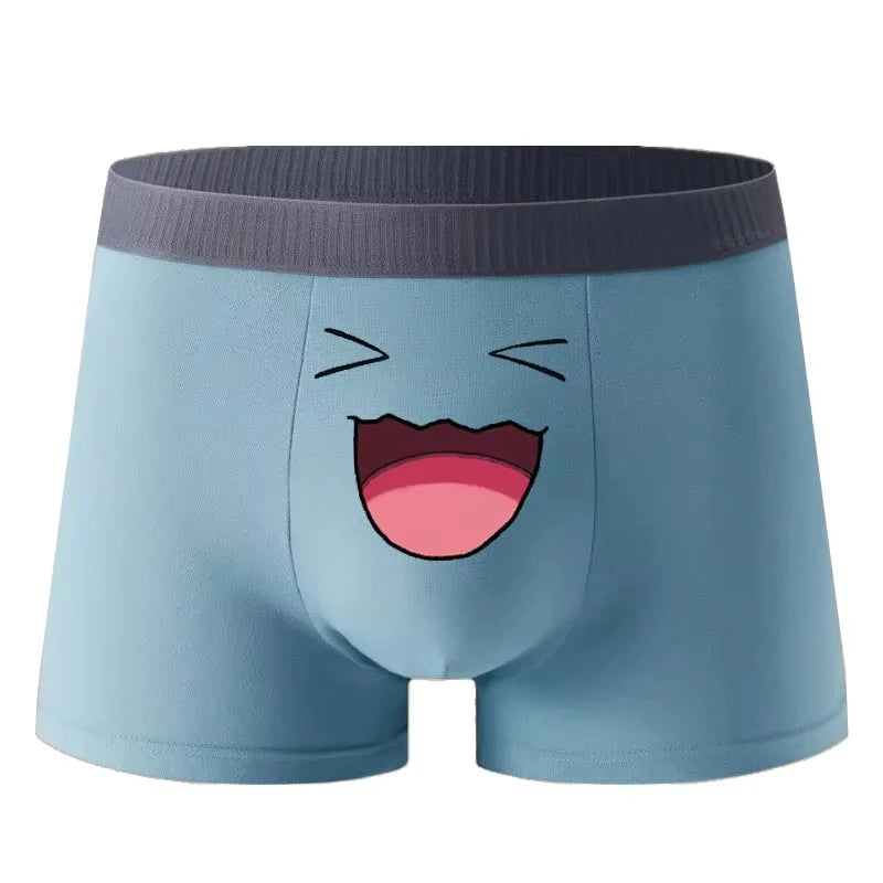 Slumpmässiga 3-delade modetryckta boxershorts för män i issiden, underkläder, coola, andningsbara, lösa trosor, grossistpartier