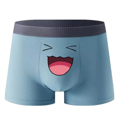 Slumpmässiga 3-delade modetryckta boxershorts för män i issiden, underkläder, coola, andningsbara, lösa trosor, grossistpartier