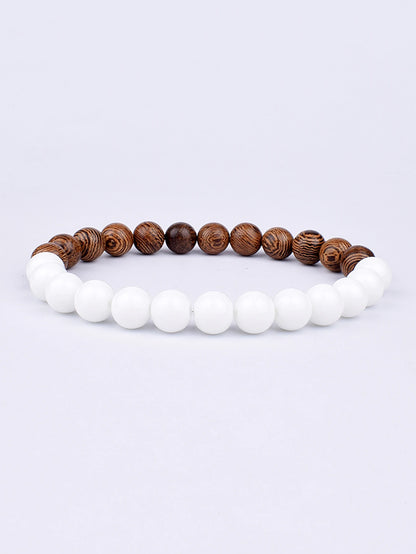 8mm lavaarmband för män vulkaniska stenar träpärlor armband tibetansk buddha handledskedja kvinnor män smycken gåva nya armband
