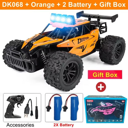 Oike RC-bil 1:16 modell med LED-lampor radio terrängstyrd klätterbil utomhusbilar driftrace leksaker pojkar presenter