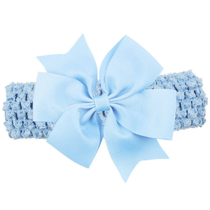 Baby Flicka Pannband Stor Rosett Rosett Bandage Band Hårtillbehör Band Barn Nyfödda Barn Huvudbonad Turban