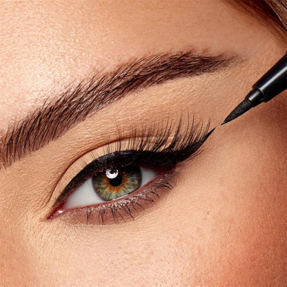1 st svart fin långvarig flytande eyeliner vattenpenna vattentät snabbtorkande eyeliner som inte bleknar nybörjarvänlig ögonmakeup