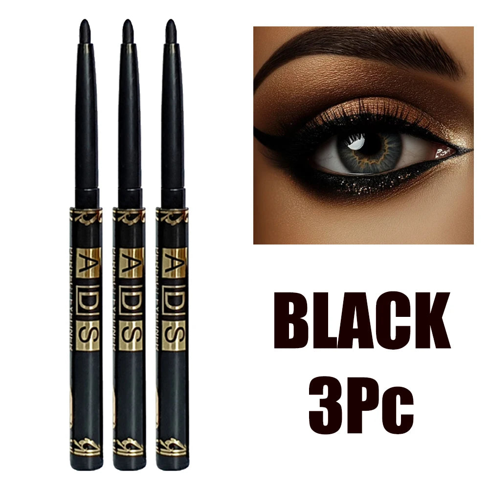 2 st vattentäta svartbruna eyelinerpennor - kladdfria, långvariga och nybörjarvänliga, slät, högpigmenterad punkögonmakeup