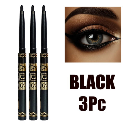 2 st vattentäta svartbruna eyelinerpennor - kladdfria, långvariga och nybörjarvänliga, slät, högpigmenterad punkögonmakeup