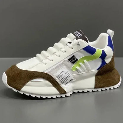 Sneakers Herr Sommar Mesh Mockasiner Snörning Läder Sport Fyra Säsonger Casual Löparskor Herr Bekväma Forrest Gump Skor