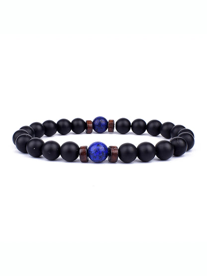 8mm lavaarmband för män vulkaniska stenar träpärlor armband tibetansk buddha handledskedja kvinnor män smycken gåva nya armband