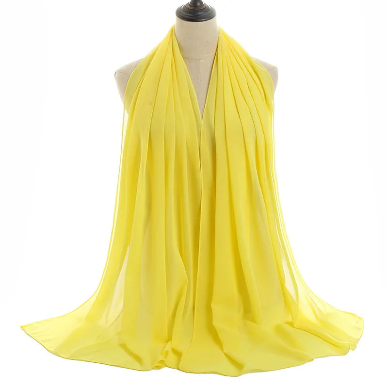 Ramadan Islamisk Instant Bubble Chiffong Sjal Halsduk Dam Huvudbonad Kvinnor Hijabs Halsdukar Bufandas Muslimsk Slöja Hijab Snood 180*70cm