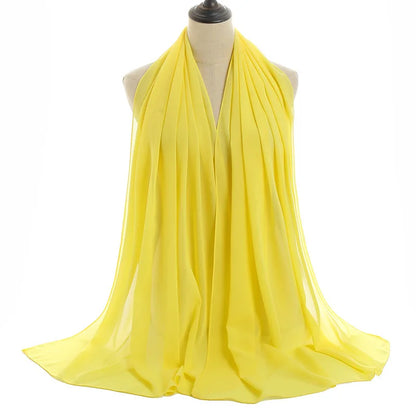 Ramadan Islamisk Instant Bubble Chiffong Sjal Halsduk Dam Huvudbonad Kvinnor Hijabs Halsdukar Bufandas Muslimsk Slöja Hijab Snood 180*70cm