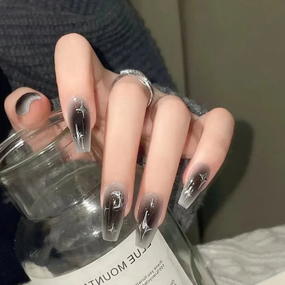 24 st/set Sweet Love lösnaglar med gradient French Press on-naglar återanvändbara korta heltäckande nageltippar för kvinnor grossist