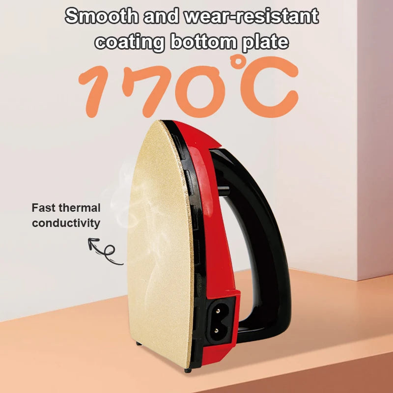MINI Bärbar Hopfällbar Elektrisk Strykjärn Kläder Resebasplatta Handhållen Klädsömnad Tyg Rese Torr Strykmaskin 100-240V