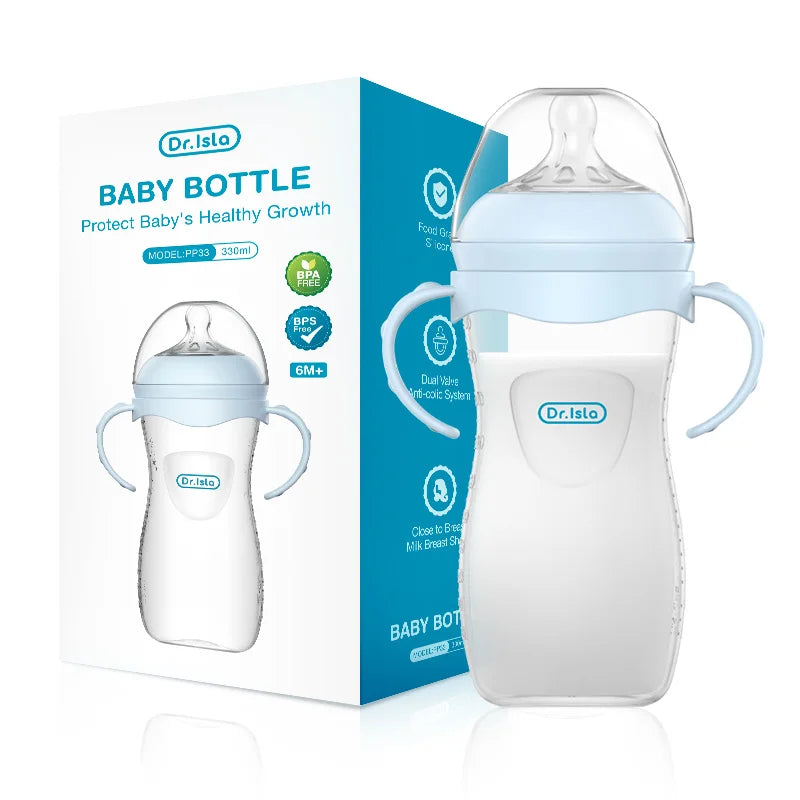 Nappflaska 150/240/330 ml Nyfödd PP-flaskor Anti-kvävning Anti-gaser Mjölknäppningsflaskor Spädbarn BPA-fri
