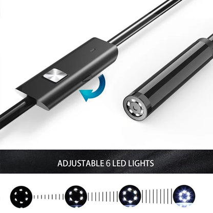 5,5/7,0 mm typ-C endoskopkamera 6 lysdioder justerbar USB OTG Android flexibel inspektionsboroskopkameror för telefon PC