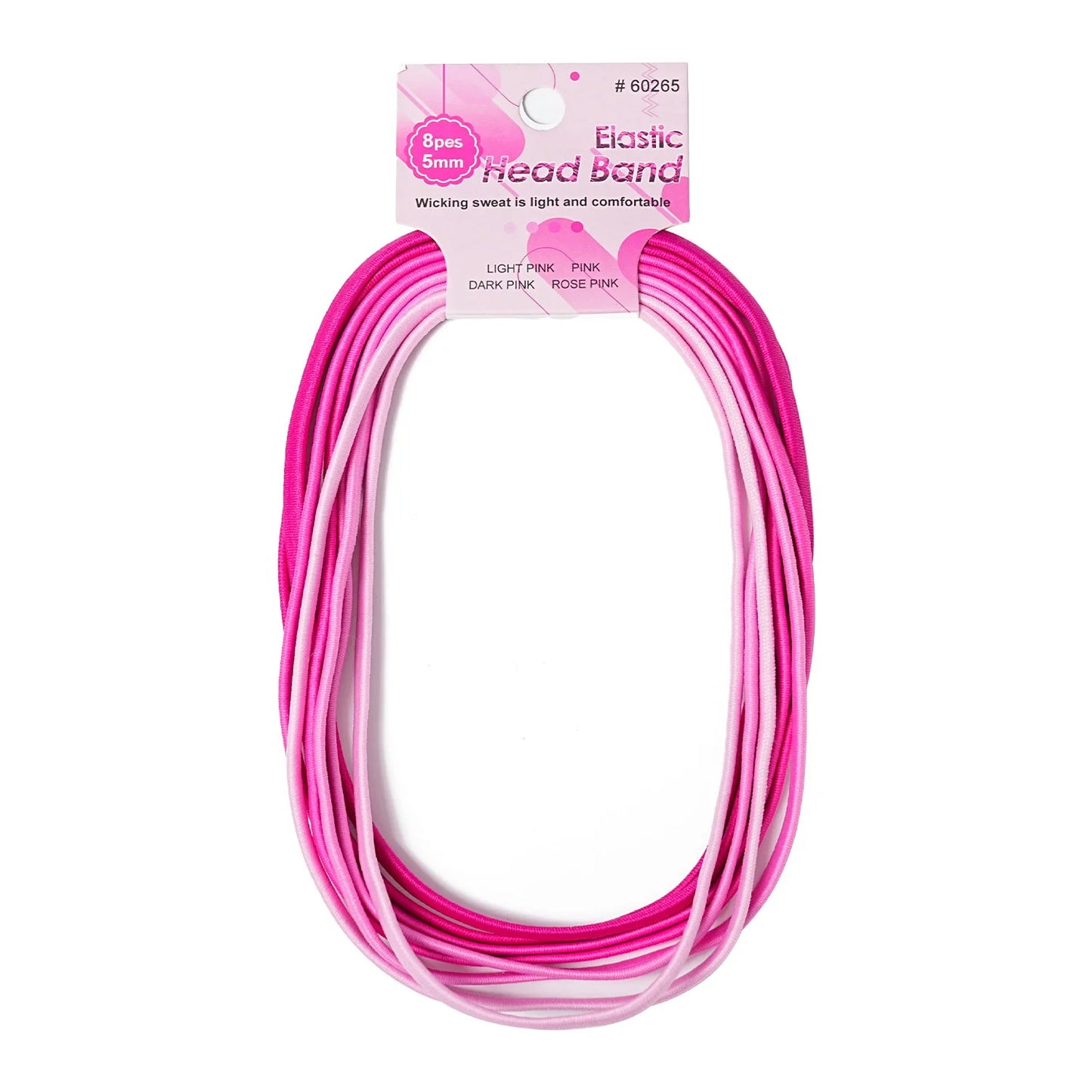 8 st godisfärgade hårband för kvinnor och män, yogahårband, 0,5 cm, sporthårband för flickor, halkfri fotboll, löpning, fitnesshåraccessoarer, set