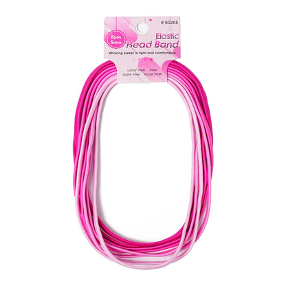 8 st godisfärgade hårband för kvinnor och män, yogahårband, 0,5 cm, sporthårband för flickor, halkfri fotboll, löpning, fitnesshåraccessoarer, set