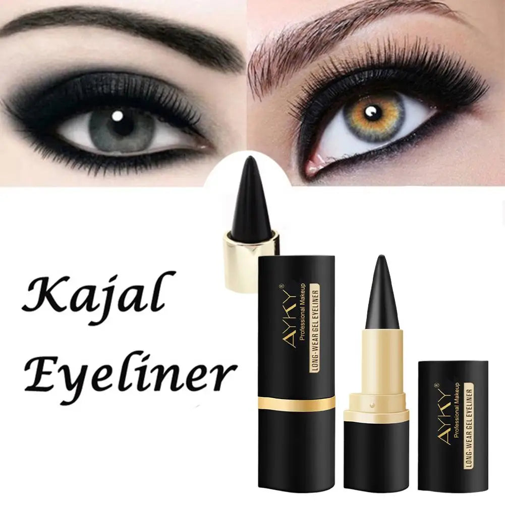 1 st svart vattentät eyelinerkräm långvarig lättanvänd eyelinergel matt snabbtorkande eyelinerpenna smink kosmetika