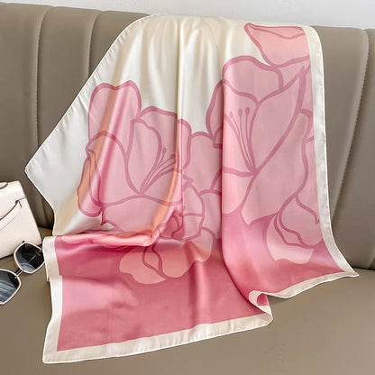 1/10PC Mode Lyxig 70cm Siden Fyrkantig Halsduk Dam Satin Sjal Wrap Hijab Echarpe Halsband Dam Hårbandana Huvudduk