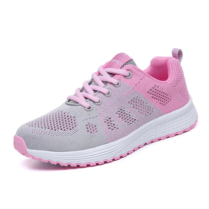 Damskor Casual Mode Andningsbara Promenadskor Mesh Platta Skor Sneakers Dam 2026 Gym Vulkaniserade Skor Vita Damskor