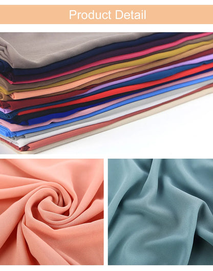 Ramadan Islamisk Instant Bubble Chiffong Sjal Halsduk Dam Huvudbonad Kvinnor Hijabs Halsdukar Bufandas Muslimsk Slöja Hijab Snood 180*70cm