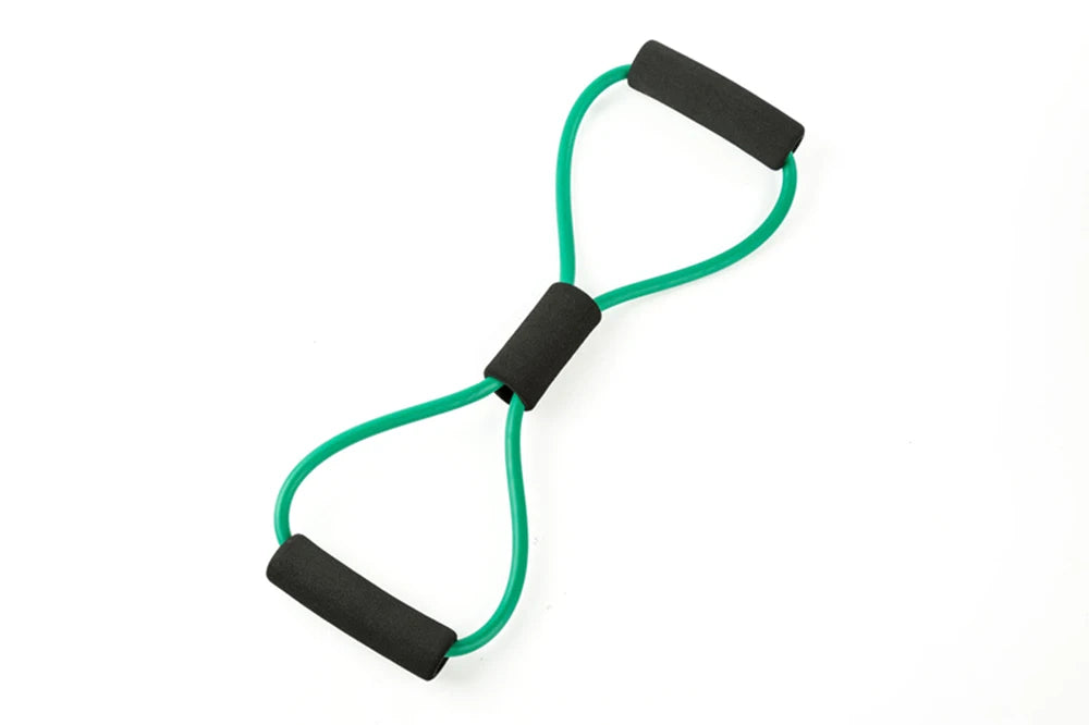 Yogamotståndsband Elastiskt band Sportövningsavdragare 8-formad bröstexpander för kroppsbyggande hemmagym fitnessutrustning