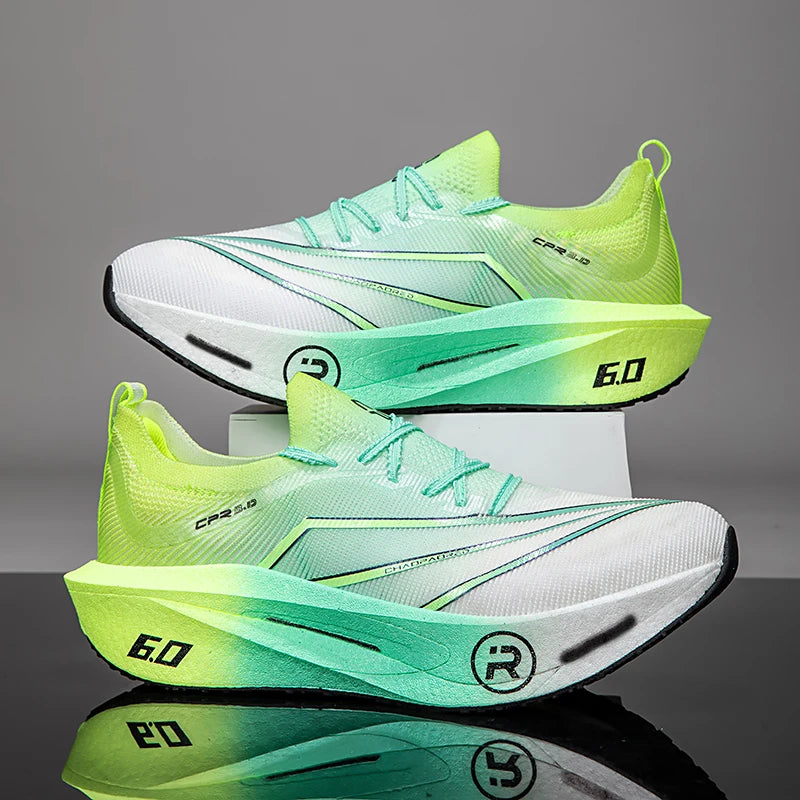 Löparskor för kolfiber, specialitet, maraton, herr, sport, nät, andningsbara, lätta, dam, atletiska, halkfria sneakers