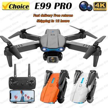 RC Drönare 4K HD Dubbelkamera 5G WIFI FPV Hopfällbar Quadcopter med Höjdhållnings-LED-Lampor Gåva