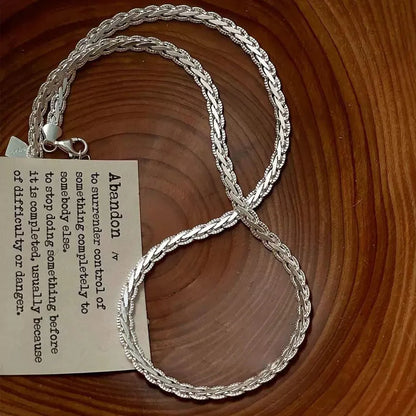 Halsband i 925 sterlingsilver för kvinnor, mode, minimalistiskt hänge, charm, skinande klassiskt halsband, födelsedagspresent
