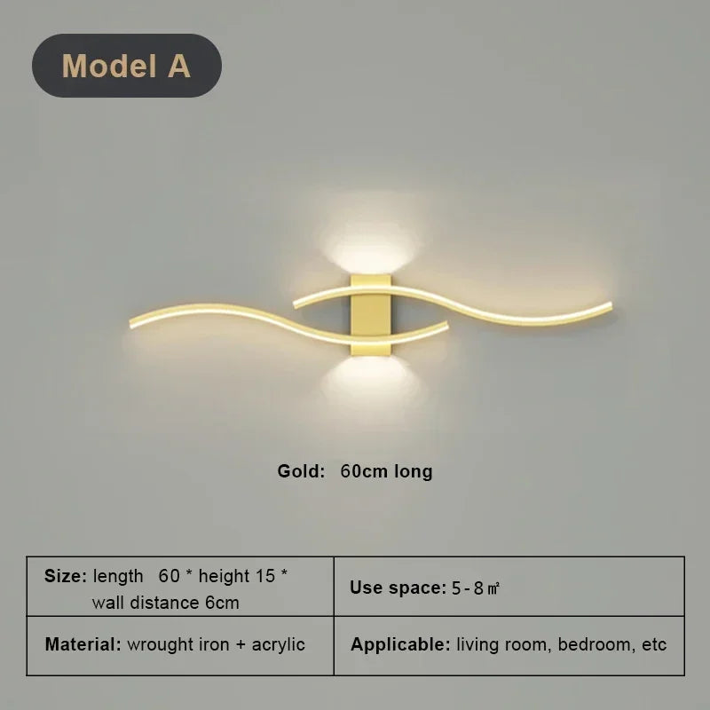 DAMIASMIL LED Modern Vägglampa Sovrum För Vardagsrum Bakgrund Sängbord Svart Vit Guld Vägglampa Dekorativ Belysningsarmatur