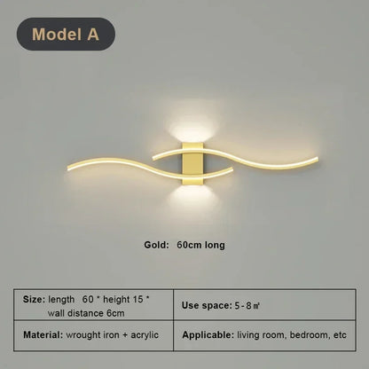 DAMIASMIL LED Modern Vägglampa Sovrum För Vardagsrum Bakgrund Sängbord Svart Vit Guld Vägglampa Dekorativ Belysningsarmatur