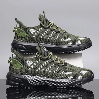 Mens All Season Breathable Mesh Sports Shoes Casual Stylish Non Slip EVA Sole Lace Up for Running Walking Outdoor Activities