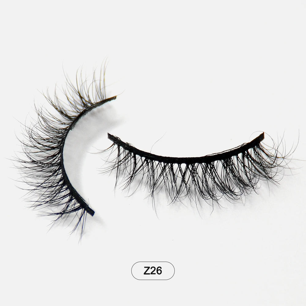 Makeup Minkfransar Fluffiga Mjuka Hela Lösögonfransar Naturliga Lösögonfransar Wispy Lash Extension