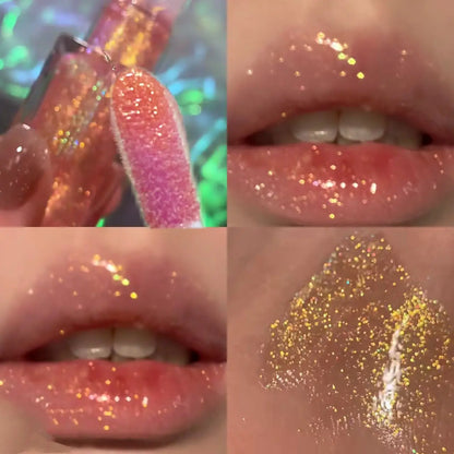 Herorange Star Shine Glitter Lip Gloss Shimmer Fine Glitter Långvarig Återfuktande Icke-klibbig Glansig Läppmakeup