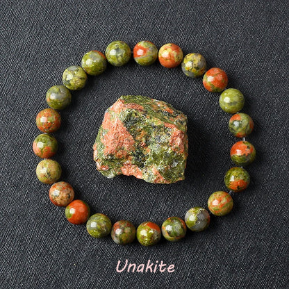 Naturlig drakeblodsten elastiska armband kvinnor män charm dinosaurie jaspis pärlor helande smycken yoga meditation armband gåva