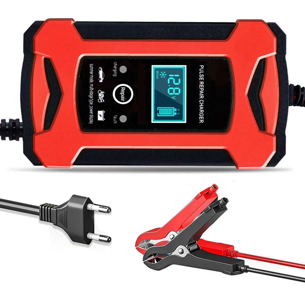 2V 6A bilbatteriladdare intelligent snabbladdning pulsreparationstyp full autostopp dubbelläge blysyra för motorcykellastbil