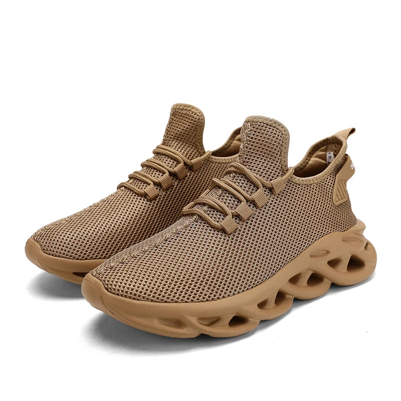 Sommar Herr Casual Sport Löparskor Andningsbara Lätta Sneakers Utomhus Mesh Svart Atletisk Jogging Tennis Vandring Skor