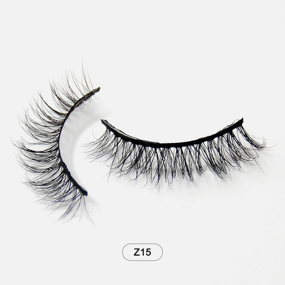 Makeup Minkfransar Fluffiga Mjuka Hela Lösögonfransar Naturliga Lösögonfransar Wispy Lash Extension