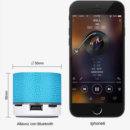 Trådlös Bluetooth-högtalare Mini PC-högtalare Crack LED SD-kort USB Subwoofer Bärbar musikljudkolumn för stationär dator