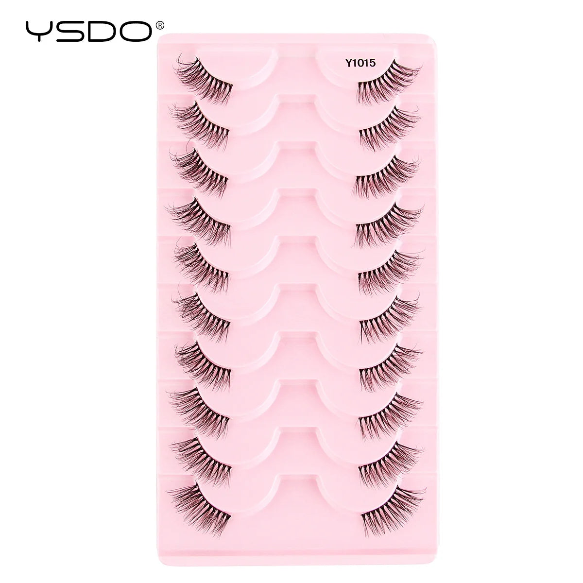 YSDO Fox Eye fransar 3/10 par fransar 3D mink naturliga fransar mjuka kattögonfransar förlängning fluffiga fransar smink halva ögonfransar