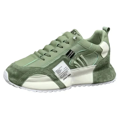 Sneakers Herr Sommar Mesh Mockasiner Snörning Läder Sport Fyra Säsonger Casual Löparskor Herr Bekväma Forrest Gump Skor