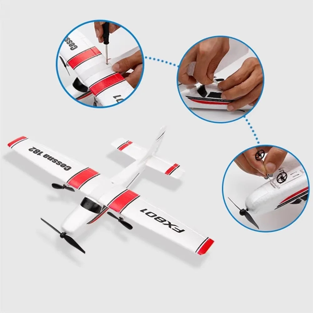 FX801 RC-flygplan EPP-skum 2.4G 2CH RTF Fjärrstyrt vingspann Flygplan med fast vingspann Flygplan Leksaker Presenter för barn