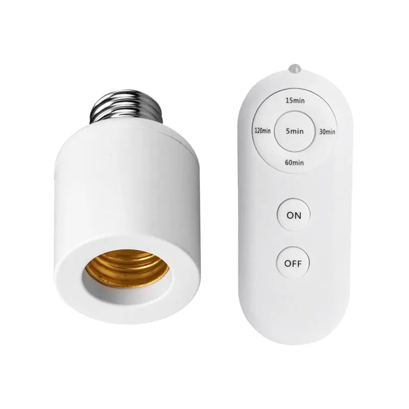 E27 skruvfjärrkontroll lamphuvud intelligent timer AC85-265V lamphållare 5-växlad timerbrytare LED-lamphållare miljö