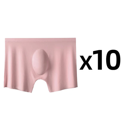 10 st/parti herr sommar issiden boxershorts sömlösa underkläder underkläder trosor shorts ultratunna andningsbara sexiga trosor