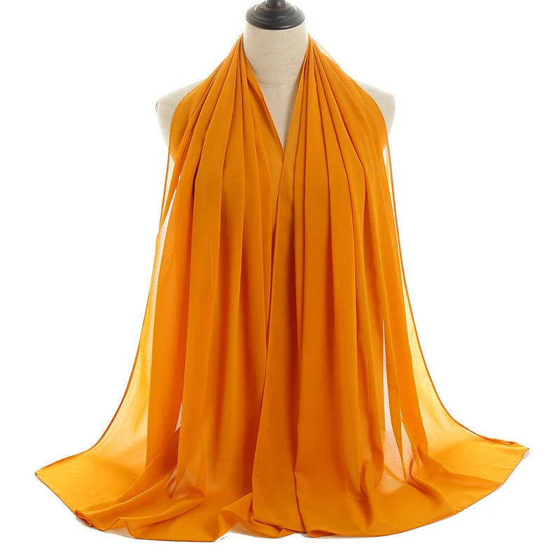 Ramadan Islamisk Instant Bubble Chiffong Sjal Halsduk Dam Huvudbonad Kvinnor Hijabs Halsdukar Bufandas Muslimsk Slöja Hijab Snood 180*70cm