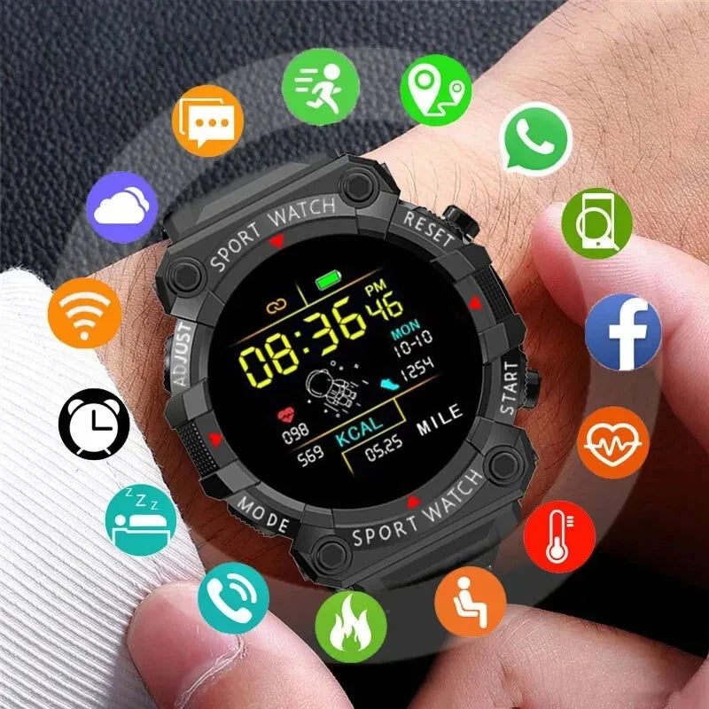 Ny Smartklocka Män Kvinnor Puls Blodtrycksmätare Bluetooth Smartklocka Fitness Tracker Sportklocka För Android iOS