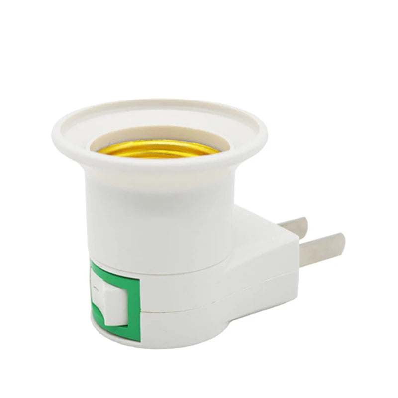 Rostfritt stål E27 lampsockel justerbar flexibel böjd med strömbrytare EU US UK-kontakt energibesparande LED-bordslampsockel