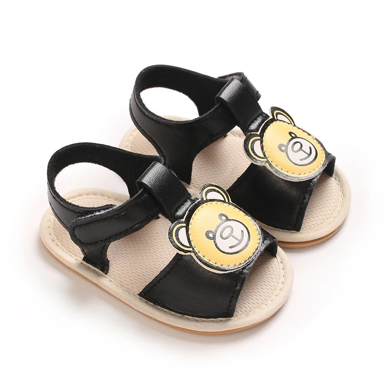 Sommar Nyfödda Babyskor Halkfria Mjuksula Casual Mode Dop Tecknade Sandaler 0-12 Månader