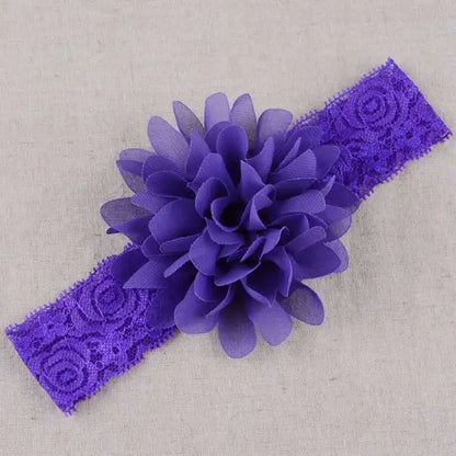 Babyhårband Flickor Chiffong Blomma Blommig Bandage Nyfödd Huvudbonad Spädbarn Barn Småbarn Hårtillbehör Fotograferingsrekvisita