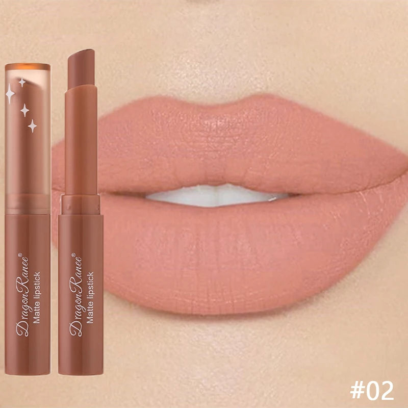 Nude Matte Läppstift Vattentäta Nude Rosa Läppstift Bleknar Inte Sexiga Röda Sammets Läppstift för Kvinnor Makeup Hållbar Läppkosmetika