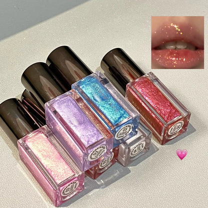 Herorange Star Shine Glitter Lip Gloss Shimmer Fine Glitter Långvarig Återfuktande Icke-klibbig Glansig Läppmakeup
