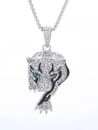 Personlighet Trend Herr Smycken Förgylld Tiger Gepard Djurhänge Mode Coolt Halsband